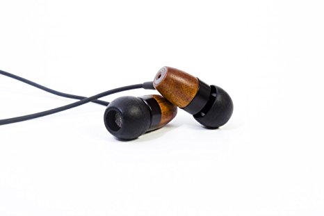 thinksound rain 9mm In-Ear Wooden Headphone with Enhanced Bass and Passive Noise Isolation (Black/Chocolate)