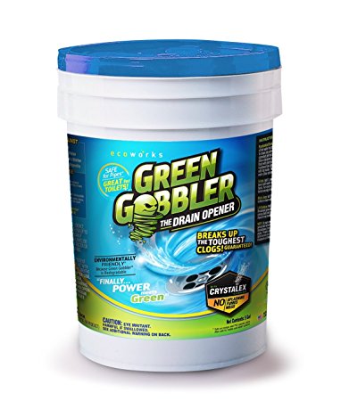 Green Gobbler Best Eco Friendly Drain Line Cleaner For Main Drain Lines Sink and Floor Pipes Sewers Urinals and Toilets For use in Residential or Commercial Drains 25 lb Pail