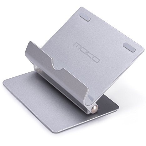 MoKo Tablet Stand, Portable 360 degree Rotatable Holder for Smartphones, Tablets(4-12 Inch), E-readers, iPhone 7 Plus, 6s Plus, Samsung Galaxy Note 7/S7/S7 Edge, iPad Air 2/iPad Pro 9.7, SILVER