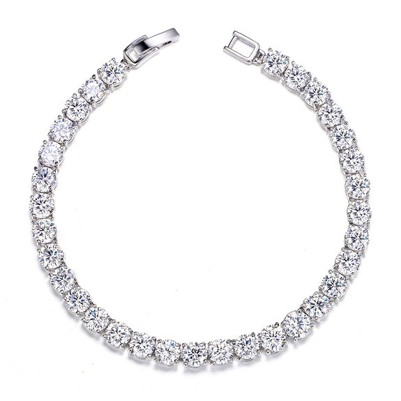 Jewelry 0.5 Carat Round Cut Clear Cubic Zirconia CZ Tennis Bracelet For Woman