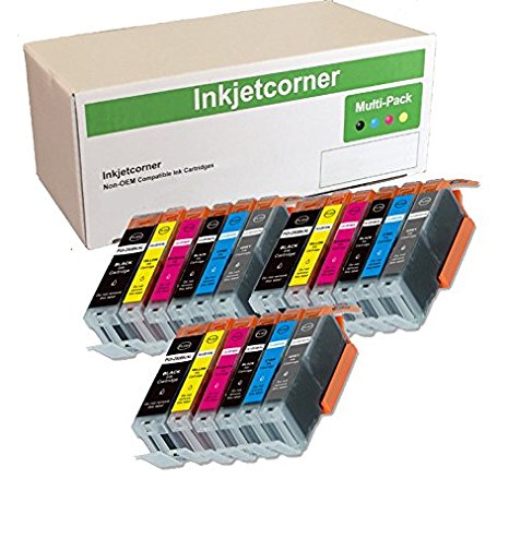 Inkjetcorner 18 Pack Compatible Ink Cartridges Replacement for PGI-270XL CLI-271XL 270 271 XL for Pixma TS8020 TS9020 MG7720 (3 Big Black 3 Small Black 3 Cyan 3 Magenta 3 Yellow 3 Gray)