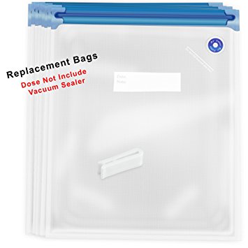 Gourmia GVS9950 - Replacement Bags Set - 15 Reusable Vacuum Bags For Sous Vide Cooking and Food Storage - BPA Free, Heavy Duty, Durable Keeps Fresh 5 Times Longer – 3 Quart, 11” x 12”