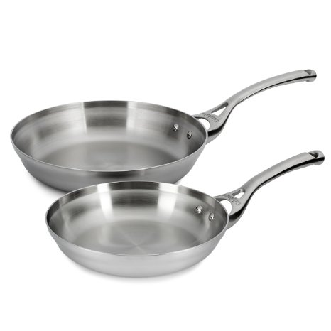 Calphalon Contemporary Stainless 8 and 10 Inch Fry Pan Set