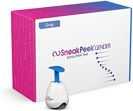 SneakPeek® DNA Test Gender Prediction - Know Baby’s Gender at 7 Weeks with 99.9% Accuracy¹ - Lab Fees Included - Easy and Painless DNA Collection Method (Snap)