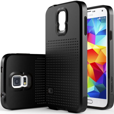 Galaxy S5 Case Caseology Air Mesh Series Dual Layer Impact Resistant Black Shock Absorbent  for Samsung Galaxy S5 - Black