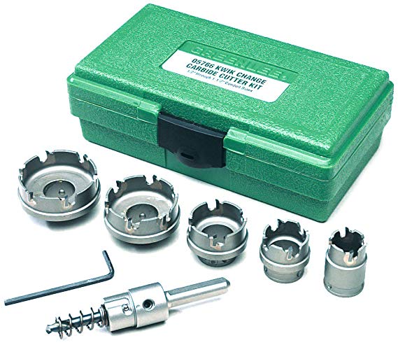 Greenlee 660 Kwik Change Stainless Steel Hole Cutter Kit, 7-Piece