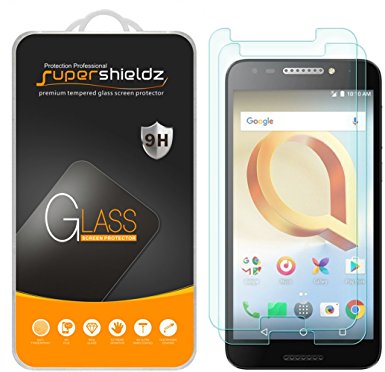 [2-Pack] Alcatel "A30 Plus" Tempered Glass Screen Protector, Supershieldz Anti-Scratch, Anti-Fingerprint, Bubble Free, Lifetime Replacement Warranty