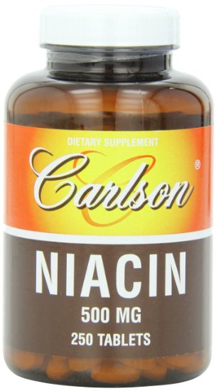 Carlson Labs Niacin 500mg 250 Tablets