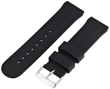 22mm Universal Rubber Watch Band, VONOTO Black Sport Silicone Smart Watch Replacement Bands Watch Bracelet for Samsung R380 R381 R382,LG W100 W110 W150,ASUS Zenwatch (Black)