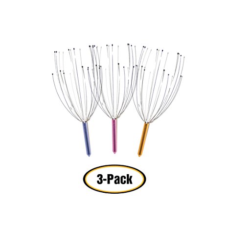 Body Back Company's Scalp Massager 3-pack (Colors May Vary)