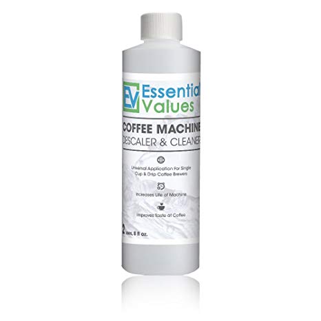 Descaling Solution For Keurig, Delonghi, Saeco, Gaggia, Nespresso And All Single Use, Coffee Pot & Espresso Machines By Essential Values