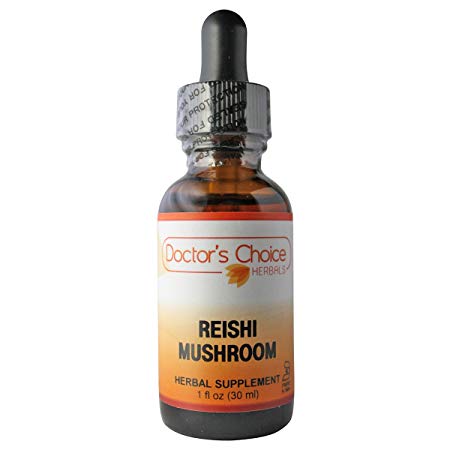 Doctor’s Choice Reishi Mushroom Liquid Herbal Supplement with Organic Red Reishi Mushroom, 30ml, Kosher – Premium Quality – Glass Bottle.