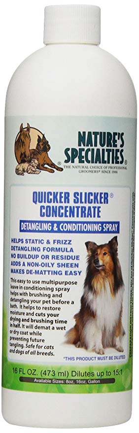 Nature's Specialties Quicker Slicker Concentrate Pet Conditioner, 16-Ounce