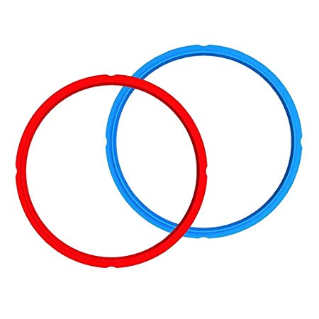 Instant Pot Accessories Silicone Sealing Rings 2pcs for Instant Pot Accessories 5/6Qt(Red&Blue) Fits InstantPot Pressure Cooker