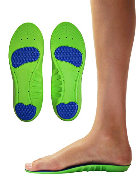KidSole Memory Foam Sport Plus   Children's Athletic Memory Foam Insoles for Arch Support and Comfort for Active Children: with Extra Memory Foam Top Layer. ((24 cm) Kids Size 3-6)