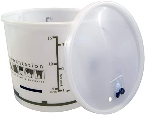 Home Brew & Wine Making- Young's 3 Gallon / 15 Litre Fermentation Bucket with LCD Temperature Indicator