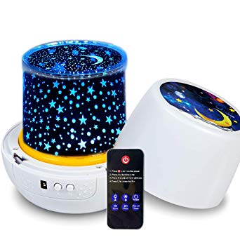 Star Night Lights for Kids, Remote Control Star Projector, with LED Timer, 360°Rotating Planet Night Lighting Lamps Starry Galaxy Sky Projection for Baby Bedrooms,Best Gifts for Baby,Girl,Boy