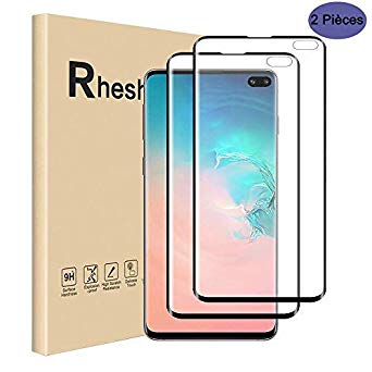 RHESHINE Screen Protector for Samsung Galaxy S10 Plus, 2-Pack Screen Protector Tempered Glass Film Protection for Samsung Galaxy S10 Plus [9H,Easy Installation,3D Touch Compatible]