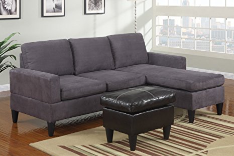 All in One Sectional in Gray by Poundex