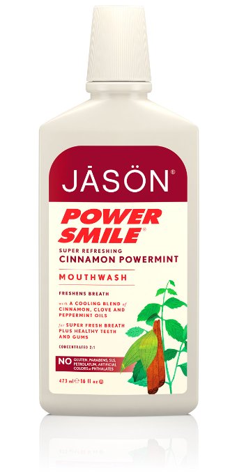 JASON Powersmile Mouthwash Cinnamon Powermint 16 Ounce