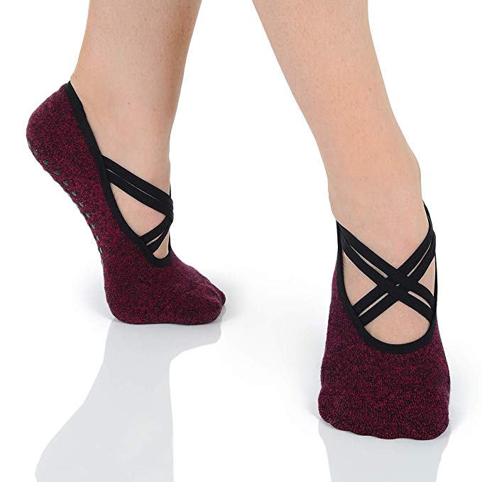 Great Soles Ballet Non Skid Socks for Women - Non Slip Grip Yoga Socks for Pilates, Barre and Everyday Wear