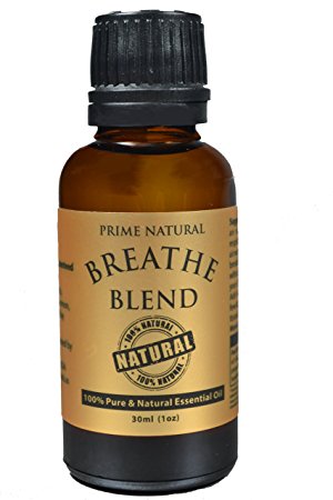 Breathe Blend 30ml / 1oz - 100% Natural Pure & Undiluted Premium Quality for Aromatherapy & Scents - Sinus Relief, Allergy Relief, Congestion Relief, Cold, Cough & Respiratory Problems