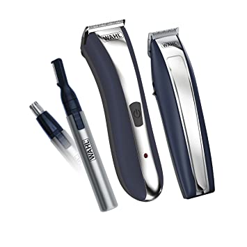 WAHL Clipper Rechargeable Lithium-Ion Cord/Cordless Haircutting Clipper, Beard Trimmer, and Detailer for Ears and Nose All in One Combo - 79003