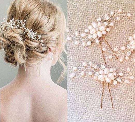 Unicra Wedding Hair Pin Decorative for Bridal(Pack of two)