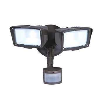 All-Pro MST18920LES Energy Star 180-Degree Motion Activated Twin Head LED Floodlight, Bronze