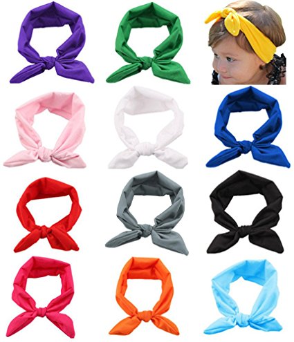 Toptim Baby Girl's Headbands Turban Knotted Headbands for Newborn,Toddler and Girls