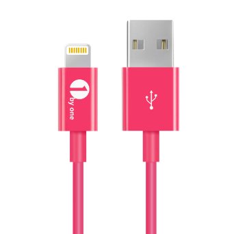[Apple MFI Certified] 1byone Lightning to USB Cable 3.3 Feet (1 Meter) for iPhone 6s 6 Plus 5s 5c 5, iPad mini, iPad Air, iPad Pro, iPod touch 6th Gen / nano 7th Gen, Pink