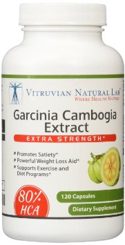 Garcinia Cambogia Extract Pure Premium Ultra - 80 HCA - Extra Strength - 1200mgServing - 2400mg Daily -120 Capsules Veggie -100 Natural Appetite Suppressant With Potassium