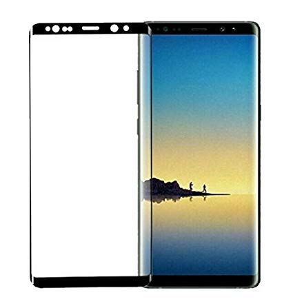EiZiTEK EiZiShield Series Screen Protector for Samsung Galaxy Note 8, High Sensitivity Durable Tempered Glass, Full Cover, not Case Friendly, Black