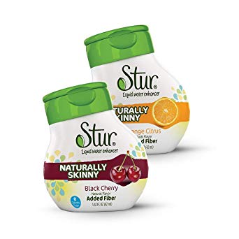 Stur - Skinny Variety Pack - Liquid Water Enhancer for HUNGER CONTROL, with Fiber - All Natural, Sugar-Free (PACK OF 8)