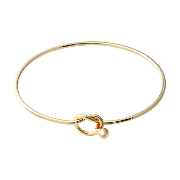 SENFAI Personally Simple Knot Open Bangles Bracelet Tie the Knot Bridesmaid Gift Cuff Bracelet