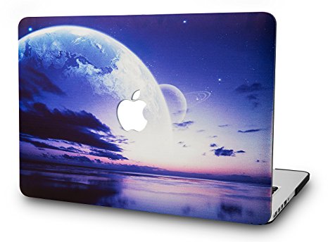 KEC MacBook Pro 13 Case 2017 & 2016 Plastic Hard Shell Cover A1706 / A1708 with/without Touch Bar Space Galaxy (Earth 4)