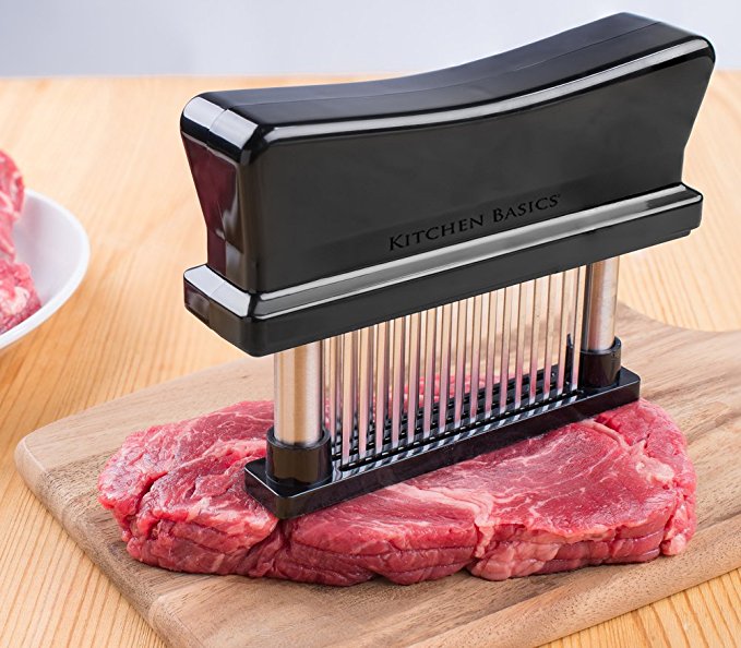 Kitchen Basics Professional Grade 48 Blade Meat Tenderizer Tool / Tenderizes Meat, Poultry and Fish