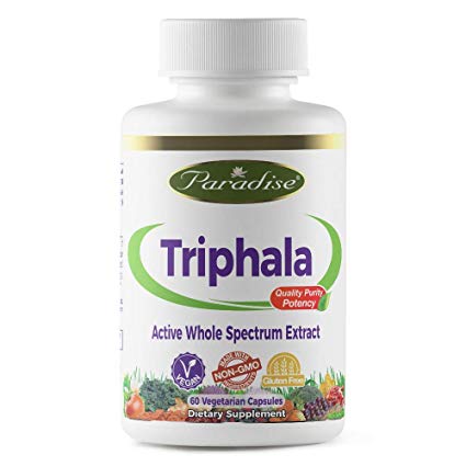 Paradise Herbs Vegetarian Capsules, Triphala, 60 Count