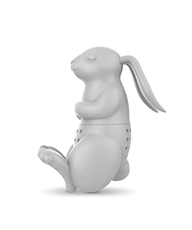 Fred 5216930 BREW BUNNY Rabbit Silicone Tea Infuser, Gray