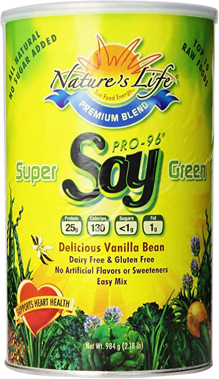 Nature's Life Pro 96 Super Soy Green, Vanilla Bean, 2.18-Pounds