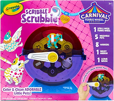 Crayola Scribble Scrubbie Pets Carnival Playset, Gift for Kids, Toys for Girls & Boys, Ages 3, 4, 5, 6