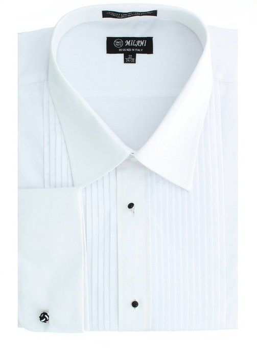 Milani Men's Tuxedo Shirt With French Cuffs