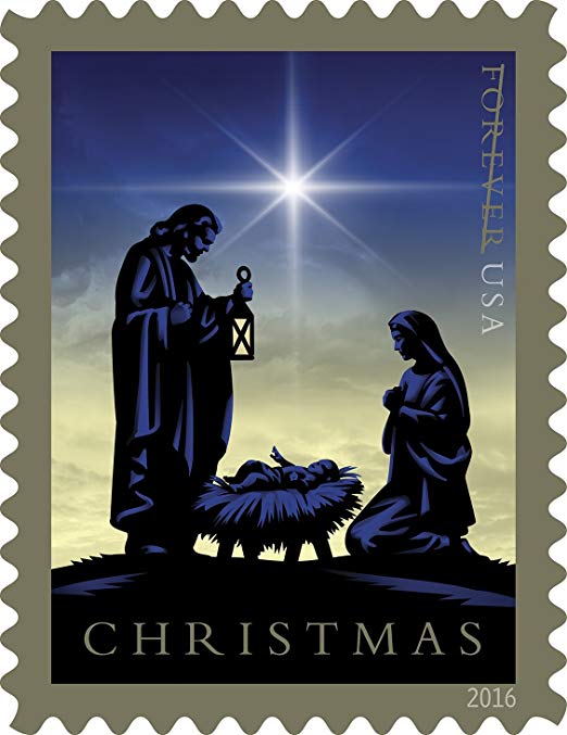 Nativity USPS Forever First Class Postage Stamp U.S. Holy Family Holiday Christmas Sheets (20 Stamps) (Booklet of 20 stamps)