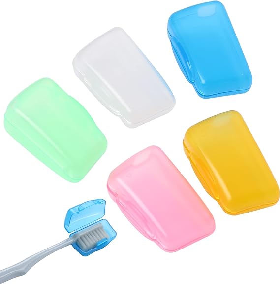 5 Pcs Toothbrush Cover Toothbrush Covers Caps Portable Toothbrush Head Case Cover Travel Toothbrush Head Holder for Home Office Hotel Outdoor