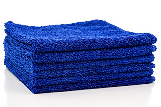 Dry Rite Premium Microfiber Cloth - Pack of 6 Best Cleaning Towels for Fine Auto Finishes & Interiors, Chrome, Kitchen, Bath, TV, Great for Glass- Non Scratching, Streak Free- Use Wet/Dry- 16" x 16"