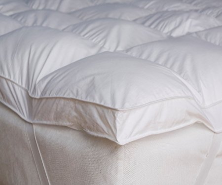New "Rejuvopedic" 10 cms (4 Inch) Small Double (4ft) Bed "Microlite" Microfibre Mattress Topper Protector, Box Stitched, 230 TC Cover & Elasticated Corner Straps