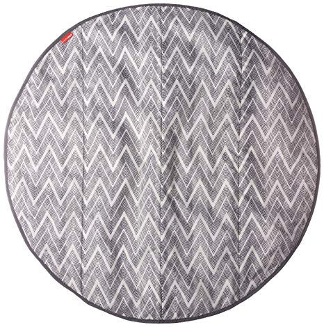 Skip Hop Grab-and-Go Round Trip Travel Mat, Grey Zig Zag