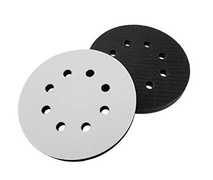 2 Pack 5 Inch 8 Holes Hook and Loop Soft Sponge Cushion Interface Buffer Pad