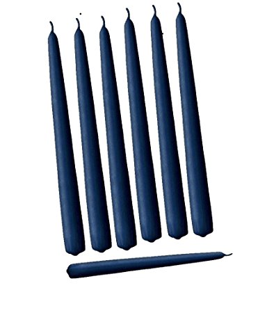 Elegant Taper Premium Quality Candles Set of 12 Individually Wrapped (10 Inch, Cobalt Blue)