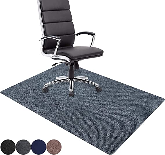 DELAM Office Chair Mat for Hardwood Floor & Tile Floor, Under Desk Chair Mat for Rolling Chair, Computer Chair Mat for Gaming, Large Anti-Slip Floor Protector Rug, Not for Carpet, (55"x35", Dark Gray)